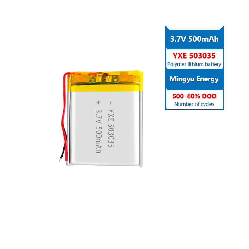 3.7 V Li-ion Battery 503035-500mah